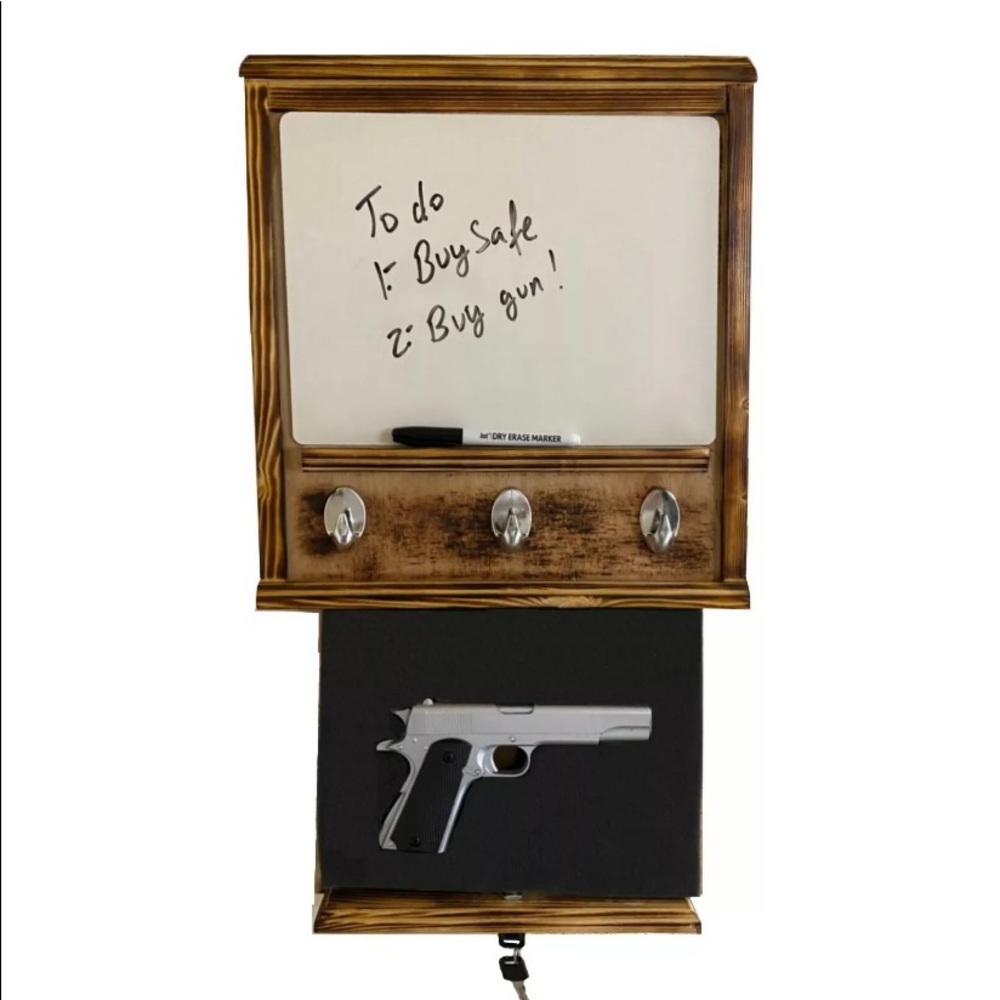 Wall safe hidden compartment with lock